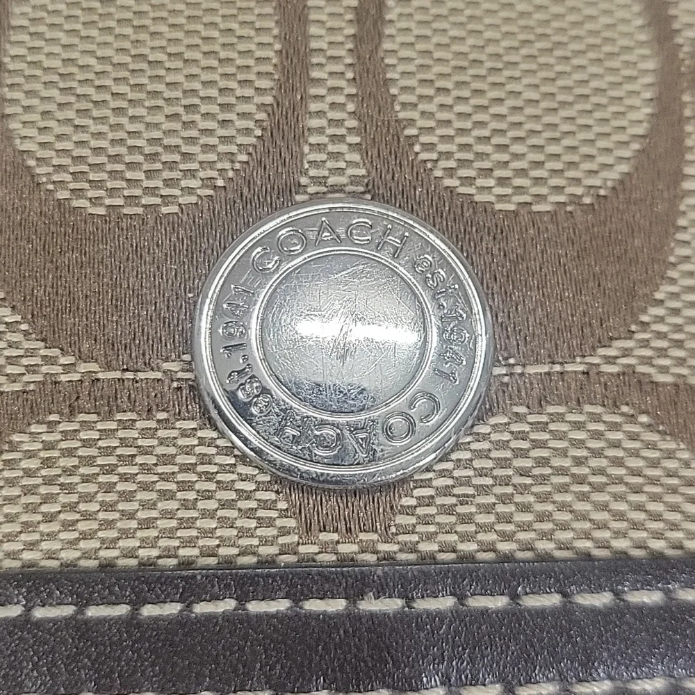 Coach Brown Signature Canvas/Leather Wallet